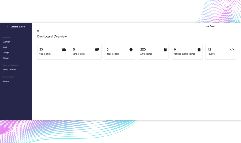 HT Vehicle Sales dashboard