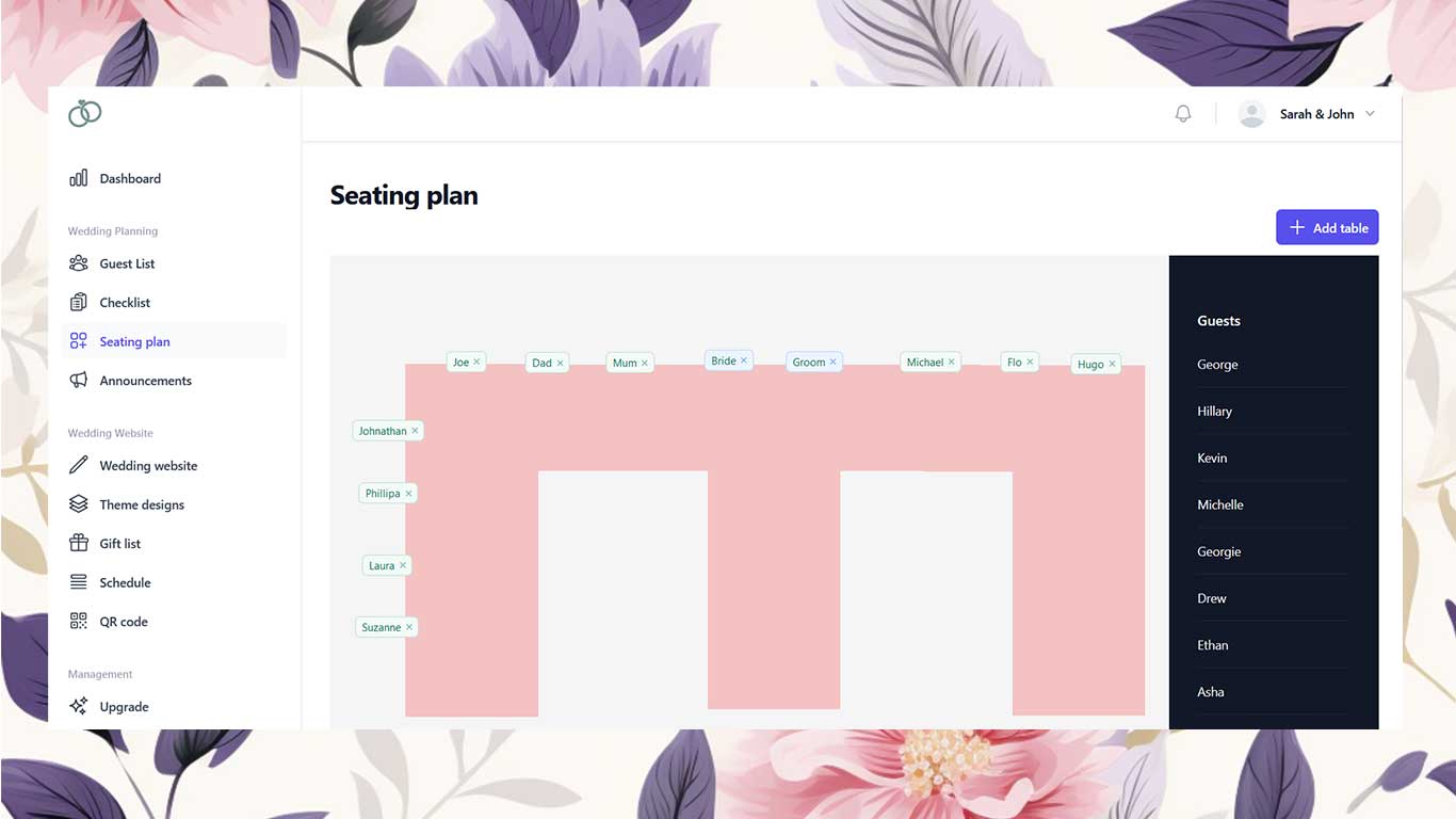 myitson seating plan screen